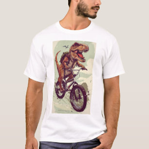Spaß T-Rex Fahrradfahren T - Shirt