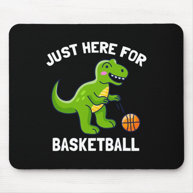 Spaß T-Rex hier für Basketball Dinosaurier Mousepad (Vorne)
