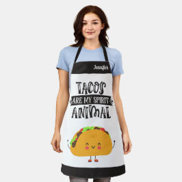 Spaß Tacos sind mein Geistertier humorvoll Schürze