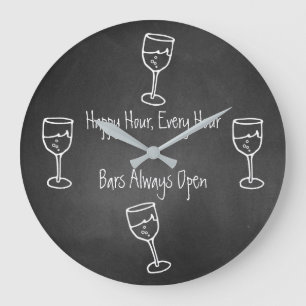 Spaß-Tafel-Bar-Wand-Uhr Große Wanduhr