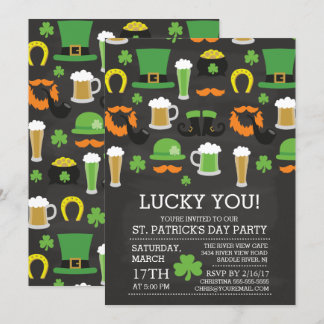 Spaß-Tafel-St Patrick Tagesabendessen-Party Einladung