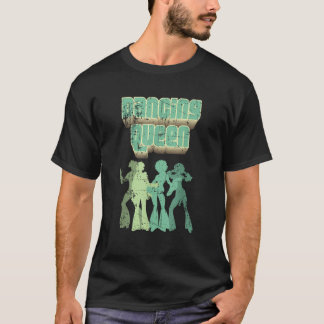 Spaß tanzende Königin Disco-Party Retro abgenutzte T-Shirt