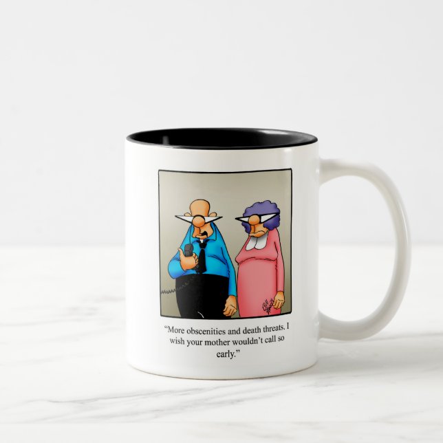 Spaß-Tasse für seine lustige Ehe Zweifarbige Tasse (Rechts)