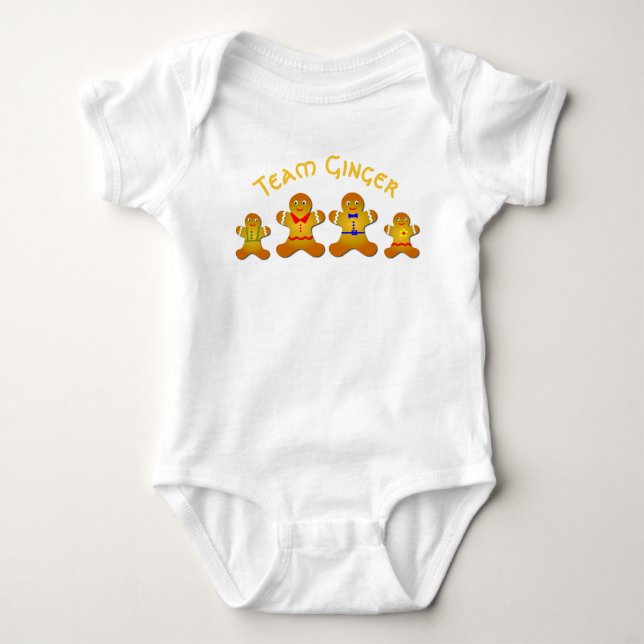 Spaß-Team-Ingwer für glücklichen Ingwer und Baby Strampler (Vorderseite)