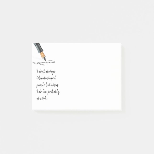 Spaß tolerieren gestohlene Menschen bei der Arbeit Post-it Klebezettel (Vorderseite)