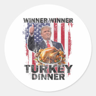 Spaß Trump Vance Gewinner Türkei Abendessen als Runder Aufkleber