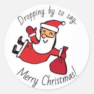 Spaß Tumbling Weihnachtsgrüßen Runder Aufkleber