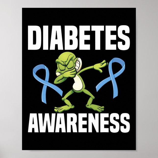 Spaß Typ 1 Diabetes Kindermädchen Diabetische Awar Poster (Vorne)