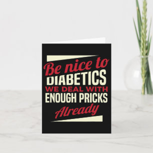 Spaß Typ 1 Diabetes T1d Diabetische Bewusstsein Fr Karte