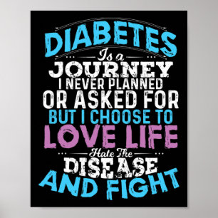Spaß Typ 1 Diabetes T1d Diabetische Bewusstsein Fr Poster