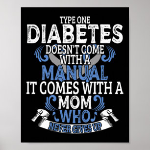 Spaß Typ 1 Diabetes T1D Diabetische Bewusstsein Fr Poster