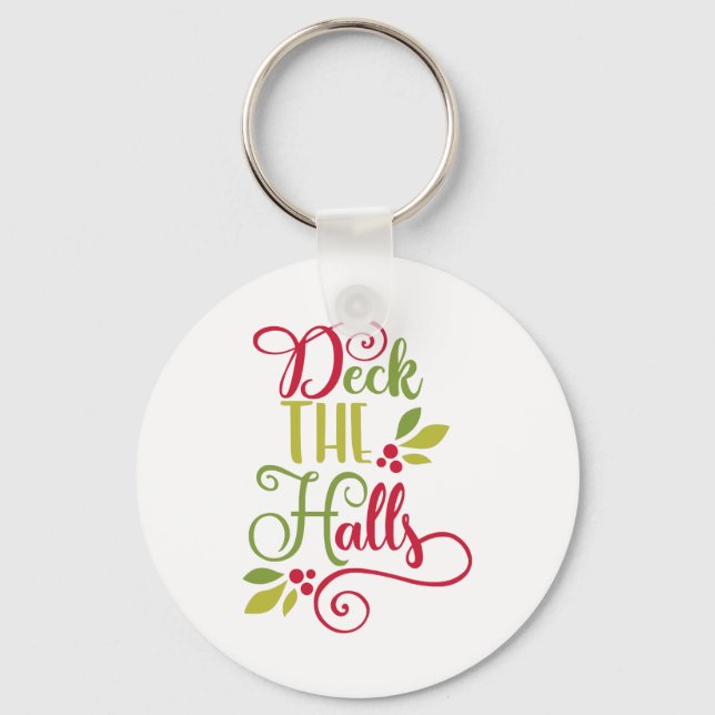 Spaß Typografie Weihnachten Schlüsselanhänger (Vorderseite)