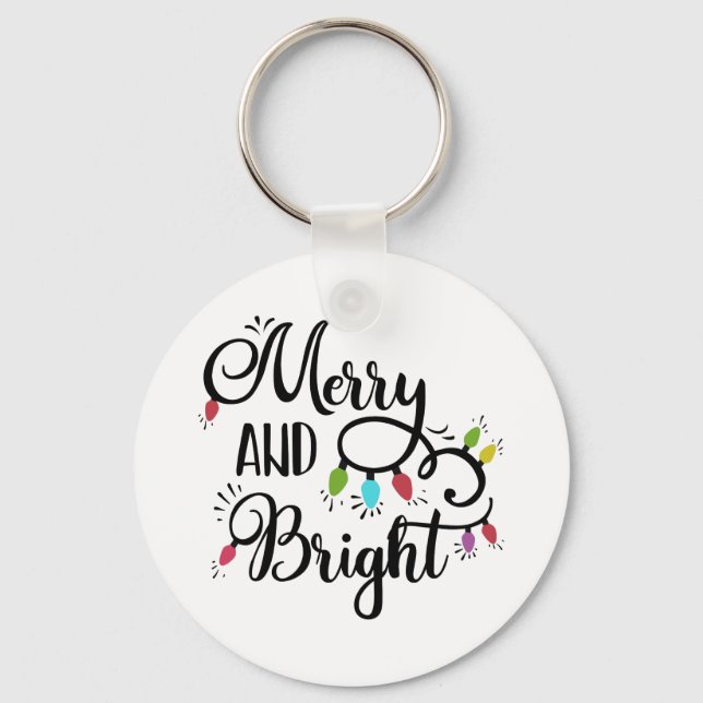Spaß Typografie Weihnachten Schlüsselanhänger (Vorderseite)