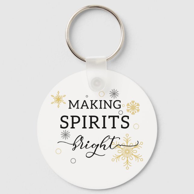 Spaß Typografie Weihnachten Schlüsselanhänger (Vorderseite)