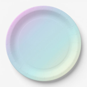 Spaß u. modernes Pastellrosa, Blau, Grün, gelbes Pappteller