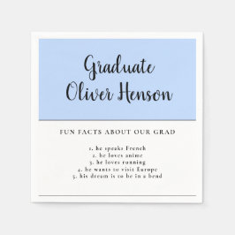 Spaß über Graduate Blue Simple Abschluss Serviette