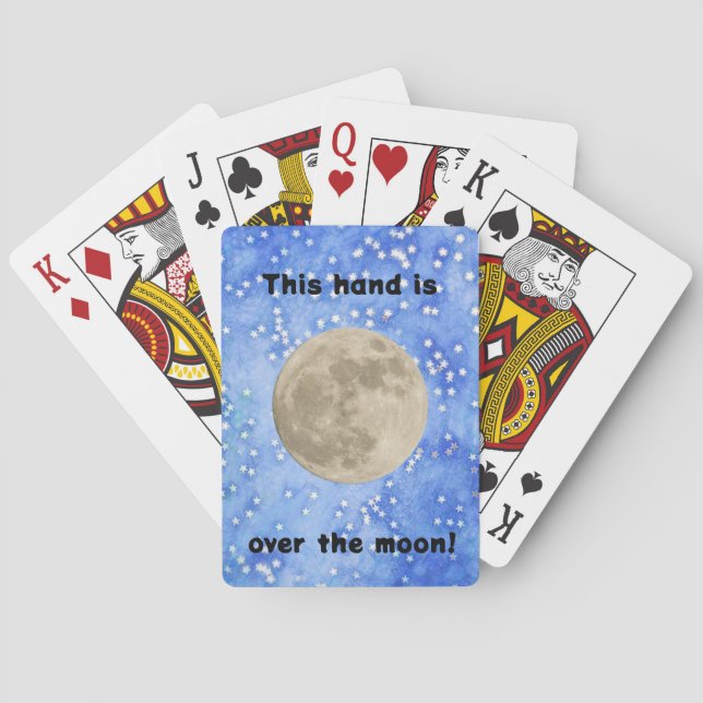 Spaß über Mond und Sterne spielen Karten Spielkarten (Rückseite)