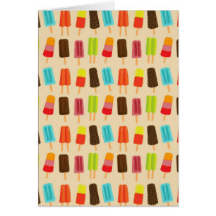 Spaß und bunte Popsicles-Retro Muster