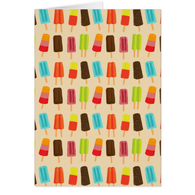 Spaß und bunte Popsicles-Retro Muster (Vorne)
