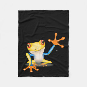 Spaß und bunter roter mit Augen Baum-Frosch Fleecedecke