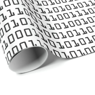 Spaß-und cooler Computer-binäres Codeschema Geschenkpapier