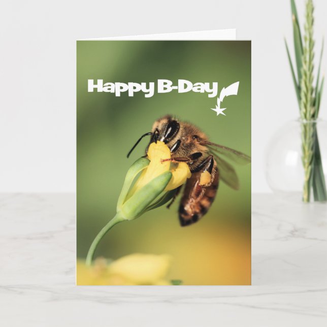 Spaß und Cooler Garten Honey Bee Happy Birthday Karte (Vorderseite)