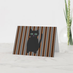 Spaß und edle Halloween-Schwarze Katzen Einladung