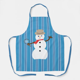 Spaß und Extravagant Blue Snowman Detective Schürze