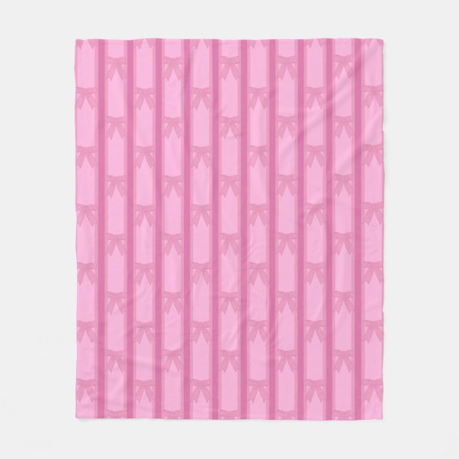 Spaß und Extravagant gestrichener rosa Bow Fleecedecke (Vorderseite)