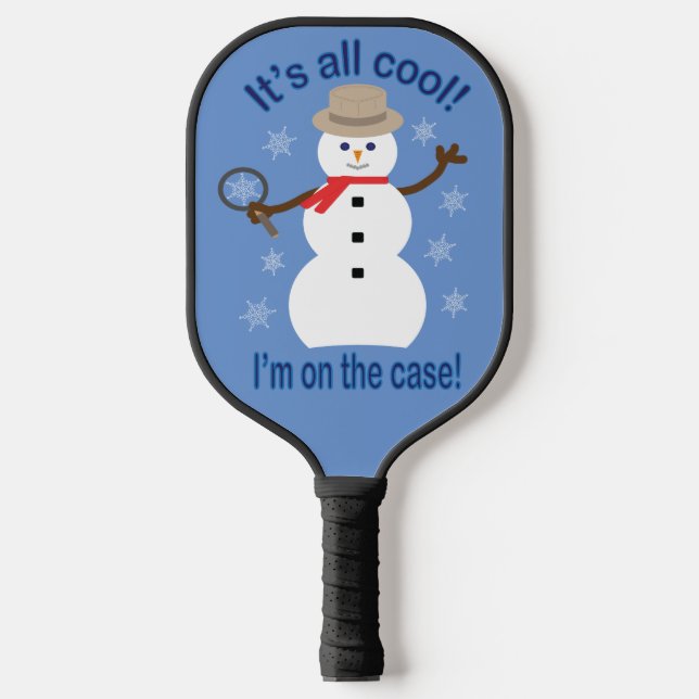 Spaß und Extravagant ist alles Cooler Schneemann D Pickleball Schläger (Vorderseite)