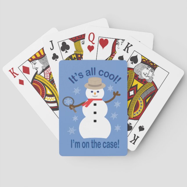 Spaß und Extravagant ist alles Cooler Schneemann D Spielkarten (Rückseite)