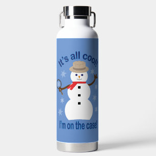 Spaß und Extravagant ist alles Cooler Schneemann D Trinkflasche