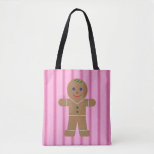 Spaß und Extravagant Pink Gingerbread Man Tasche