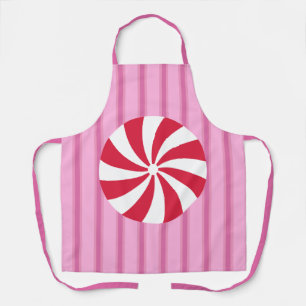 Spaß und Extravagant Pink Weihnachten Pfefferminzb Schürze