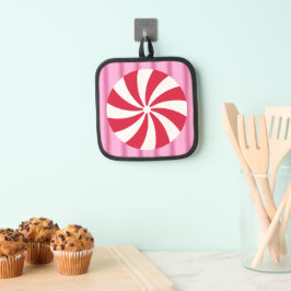 Spaß und Extravagant Pink Weihnachten Pfefferminzb Topflappen