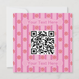 Spaß und Extravagant rosa Pfefferminzcode QR Einladung