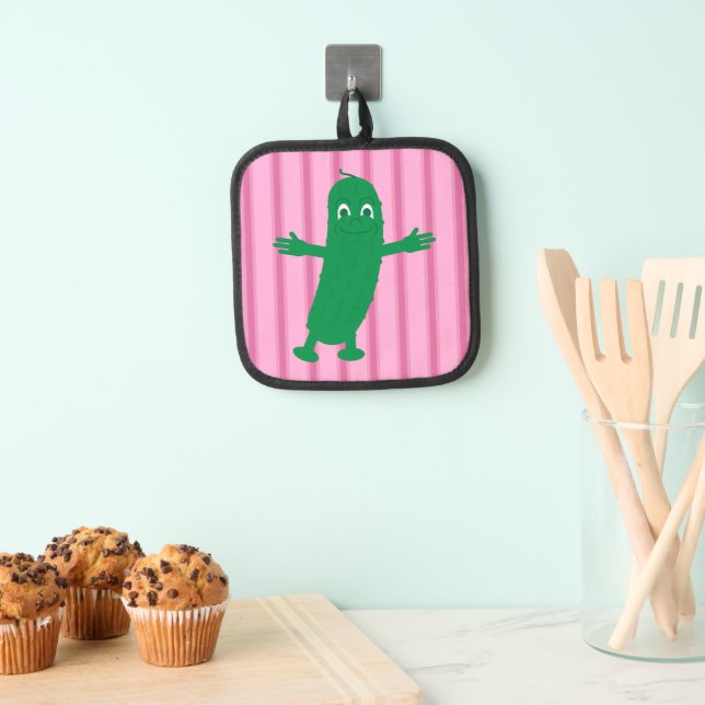 Spaß und Extravagant rosa Pickle Topflappen (Insitu (Hängend))