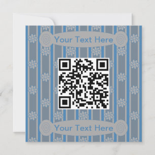 Spaß und Extravagante Blume QR-Code Einladung