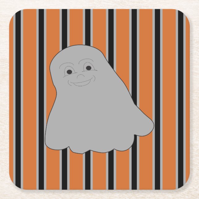 Spaß und Extravagante Halloween-Geister Rechteckiger Pappuntersetzer (Vorderseite)