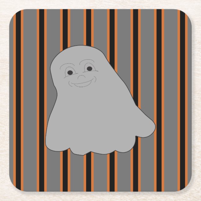 Spaß und Extravagante Halloween-Geister Rechteckiger Pappuntersetzer (Vorderseite)
