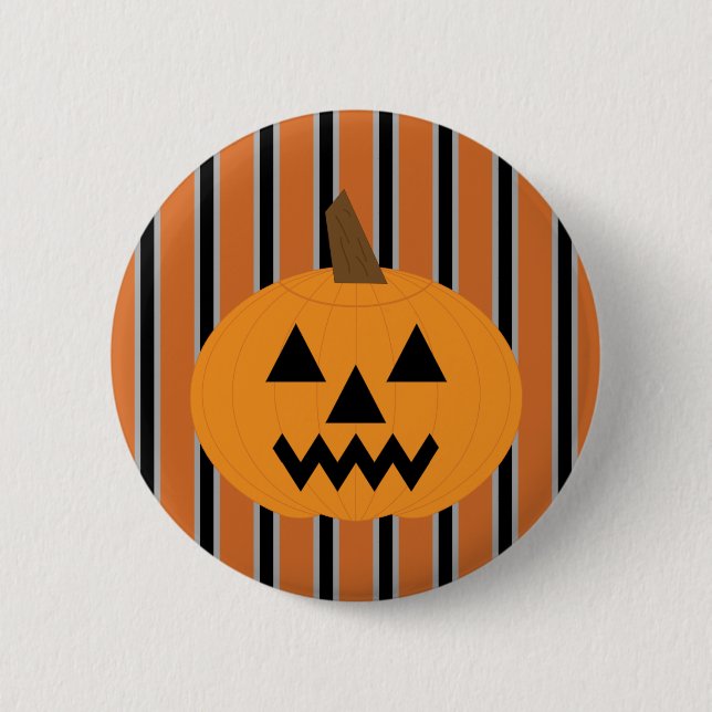 Spaß und Extravagante Halloween-Kürbis Button (Vorderseite)