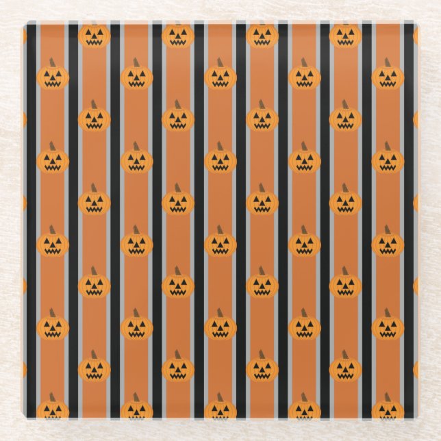 Spaß und Extravagante Halloween-Kürbis Glasuntersetzer (Vorderseite)