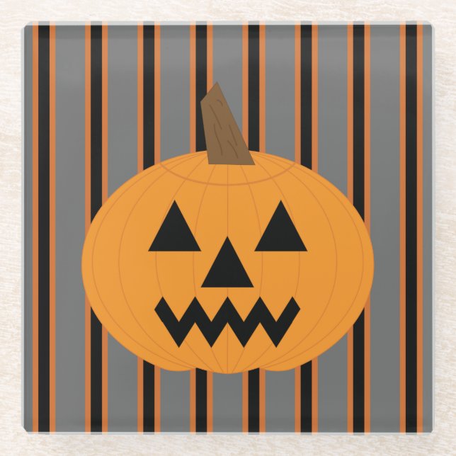 Spaß und Extravagante Halloween-Kürbis Glasuntersetzer (Vorderseite)