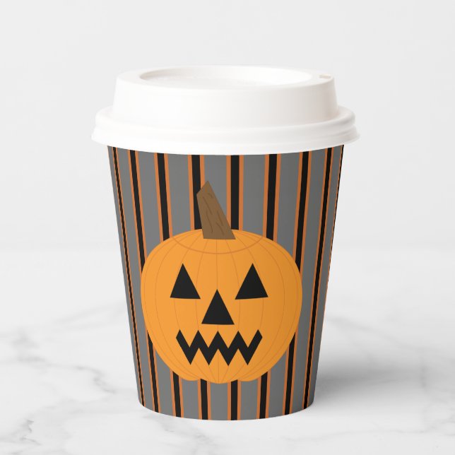 Spaß und Extravagante Halloween-Kürbis Pappbecher (Vorderseite)