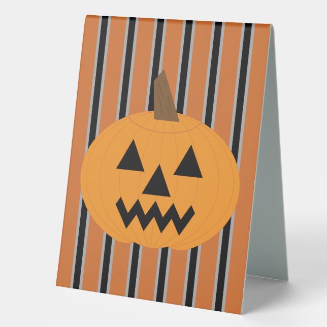 Spaß und Extravagante Halloween-Kürbis Tischaufsteller (Vorderseite)