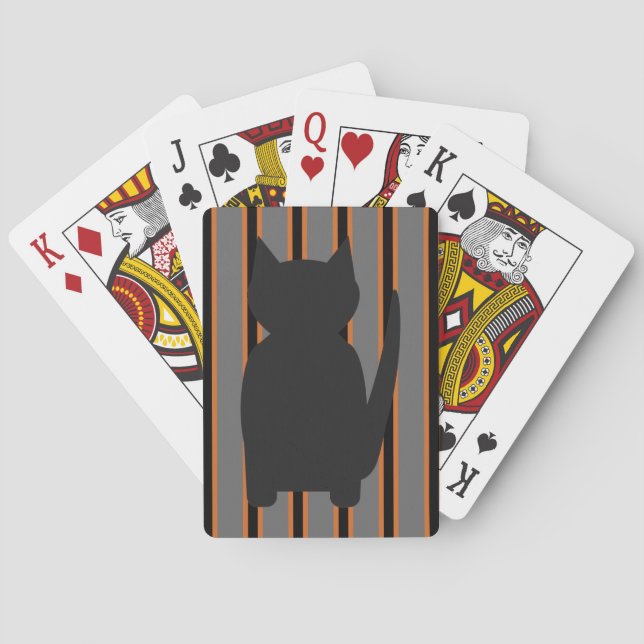 Spaß und Extravagante Halloween Schwarze Silhouett Spielkarten (Rückseite)