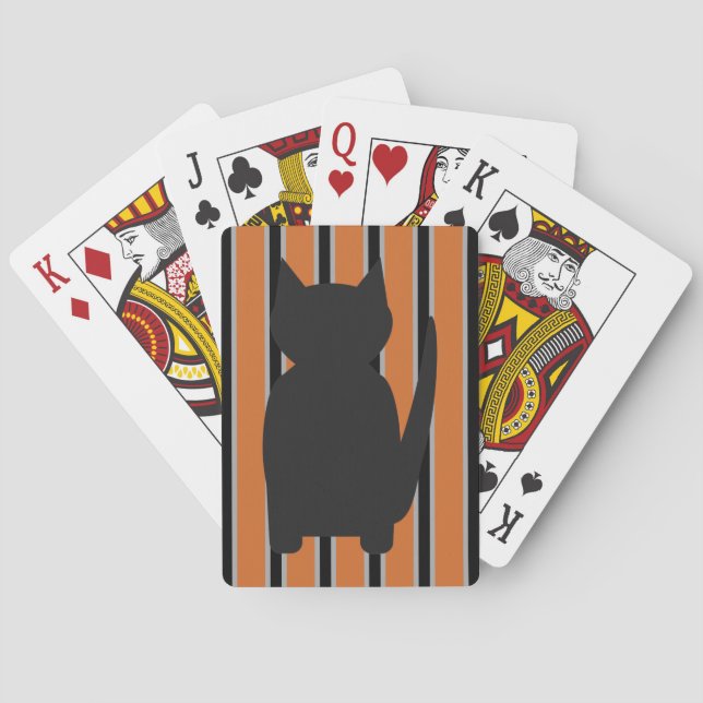 Spaß und Extravagante Halloween Schwarze Silhouett Spielkarten (Rückseite)