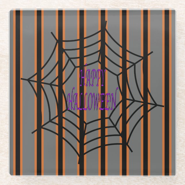 Spaß und Extravagante Halloween-Spinnwache Glasuntersetzer (Vorderseite)