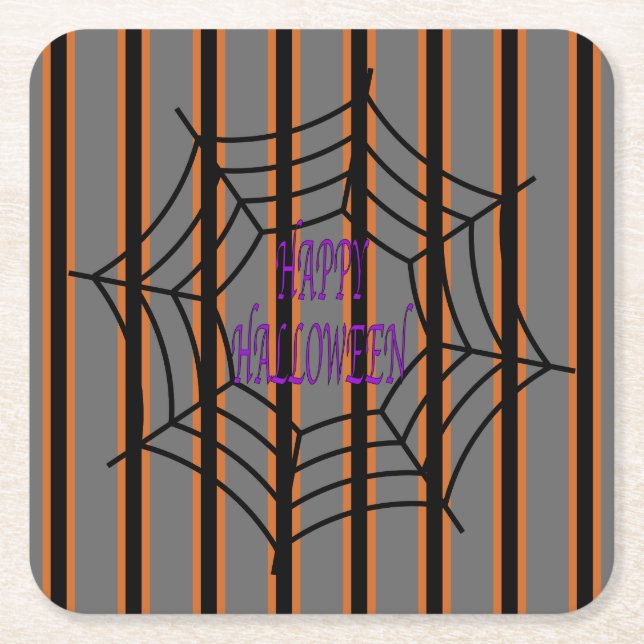 Spaß und Extravagante Halloween-Spinnwache Rechteckiger Pappuntersetzer (Vorderseite)