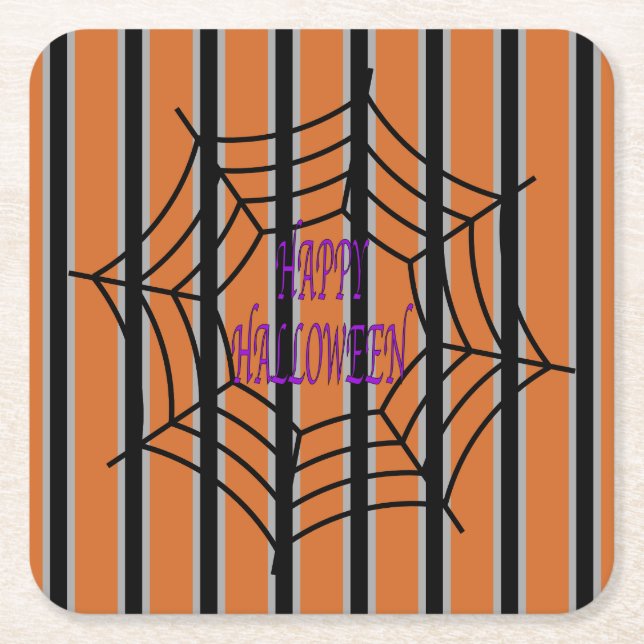 Spaß und Extravagante Halloween-Spinnwache Rechteckiger Pappuntersetzer (Vorderseite)